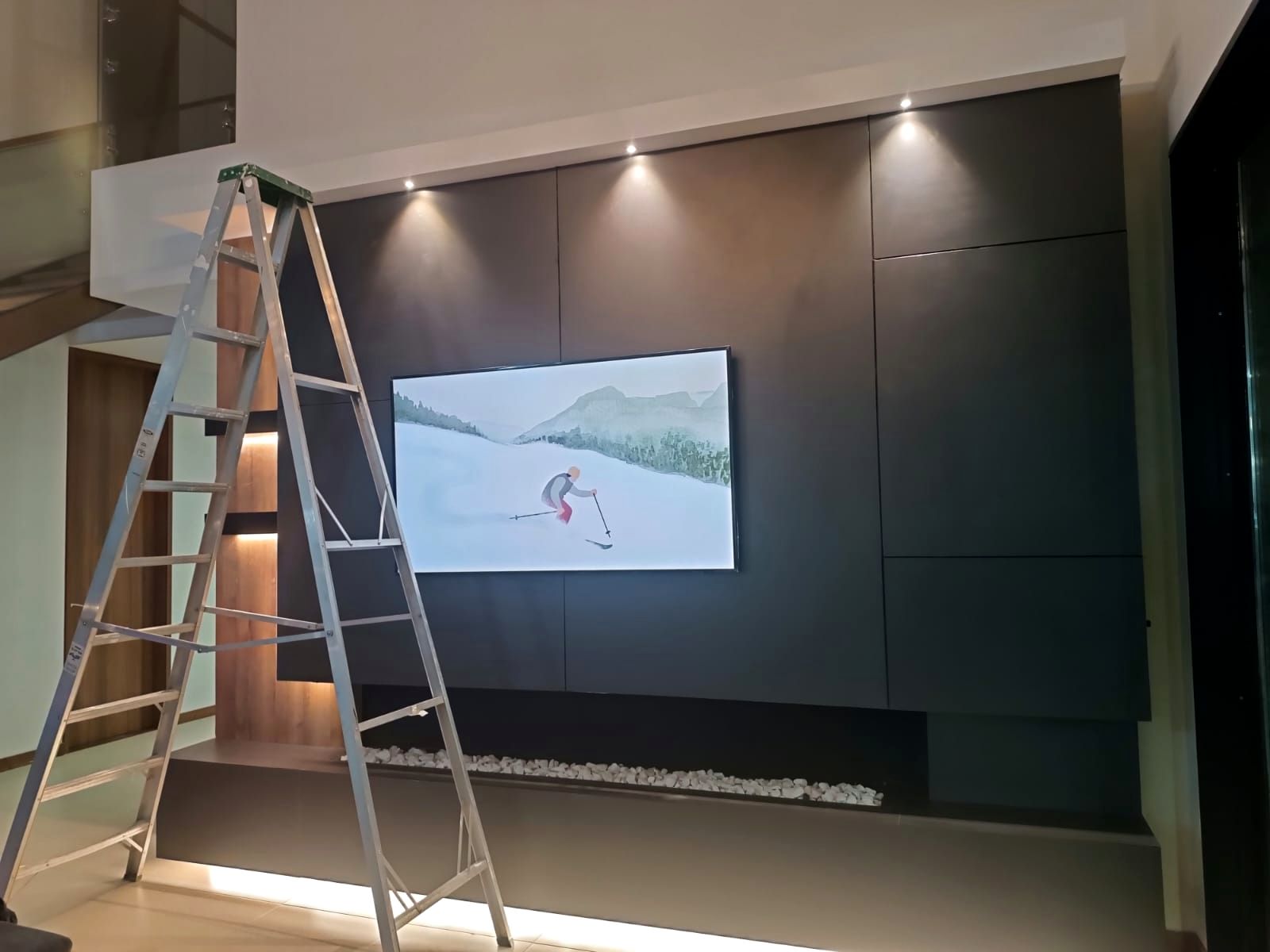 Instalación de un muro de TV